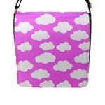 Purple Clouds   Flap Closure Messenger Bag (L)