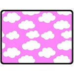 Purple Clouds   Double Sided Fleece Blanket (Large)