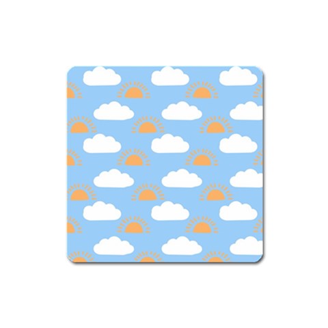 Sun And Clouds  Magnet (Square) from ArtsNow.com Front