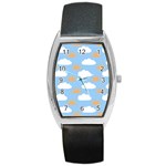 Sun And Clouds  Barrel Style Metal Watch