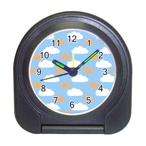 Sun And Clouds  Travel Alarm Clock from ArtsNow.com Front