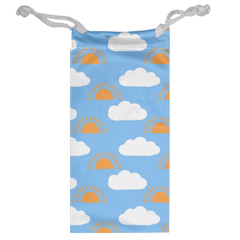 Sun And Clouds  Jewelry Bag from ArtsNow.com Back