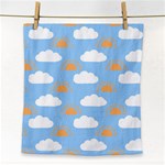 Sun And Clouds  Face Towel