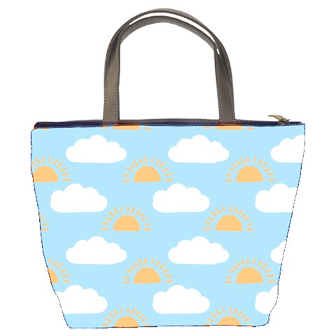 Sun And Clouds  Bucket Bag from ArtsNow.com Back