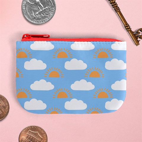 Sun And Clouds  Mini Coin Purse from ArtsNow.com Front