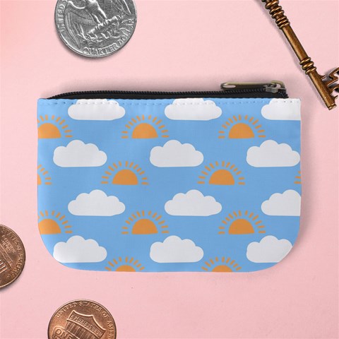 Sun And Clouds  Mini Coin Purse from ArtsNow.com Back