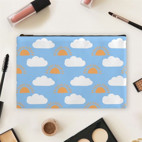 Sun And Clouds  Cosmetic Bag (Large) from ArtsNow.com Front