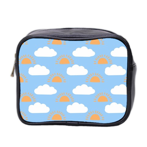 Sun And Clouds  Mini Toiletries Bag (Two Sides) from ArtsNow.com Front