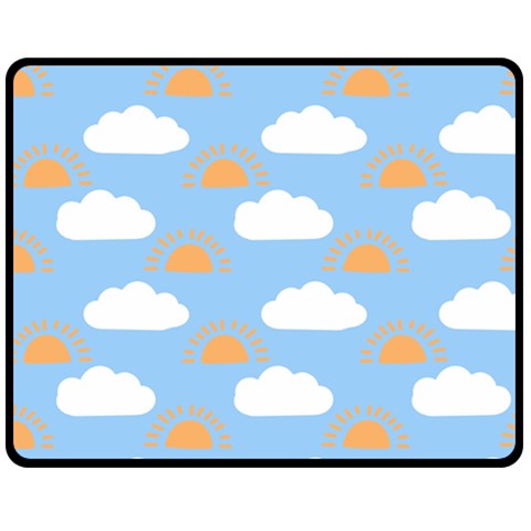 Sun And Clouds  Fleece Blanket (Medium) from ArtsNow.com 60 x50  Blanket Front