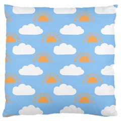 Sun And Clouds  Large Cushion Case (Two Sides) from ArtsNow.com Front