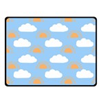 Sun And Clouds  Double Sided Fleece Blanket (Small)