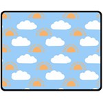 Sun And Clouds  Double Sided Fleece Blanket (Medium)