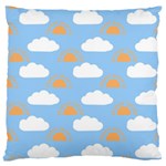 Sun And Clouds  Large Flano Cushion Case (Two Sides)