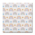 Rainbow Pattern   Tile Coaster