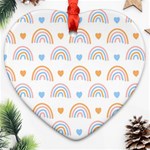 Rainbow Pattern   Ornament (Heart)