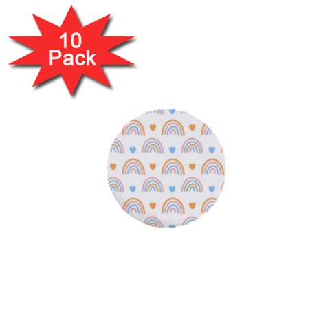 Rainbow Pattern   1  Mini Button (10 pack)  from ArtsNow.com Front