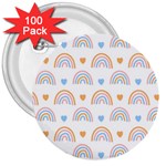 Rainbow Pattern   3  Button (100 pack)