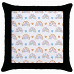 Rainbow Pattern   Throw Pillow Case (Black)