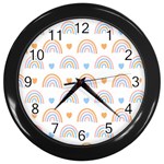 Rainbow Pattern   Wall Clock (Black)