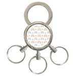 Rainbow Pattern   3-Ring Key Chain