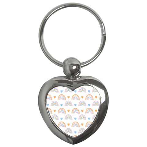 Rainbow Pattern   Key Chain (Heart) from ArtsNow.com Front