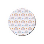 Rainbow Pattern   Rubber Coaster (Round)