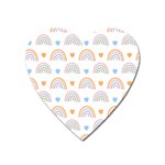 Rainbow Pattern   Magnet (Heart)