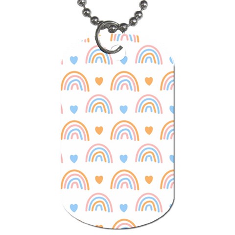 Rainbow Pattern   Dog Tag (One Side) from ArtsNow.com Front