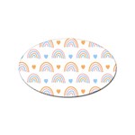 Rainbow Pattern   Sticker Oval (10 pack)