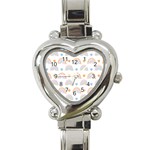 Rainbow Pattern   Heart Italian Charm Watch