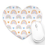 Rainbow Pattern   Heart Mousepad