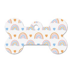 Rainbow Pattern   Dog Tag Bone (Two Sides) from ArtsNow.com Front