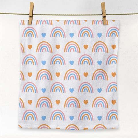 Rainbow Pattern   Face Towel from ArtsNow.com Front