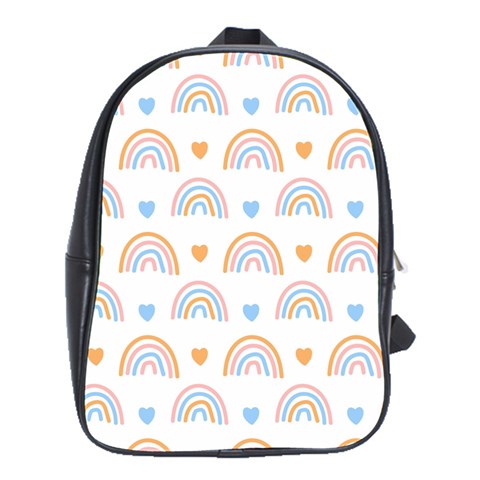 Rainbow Pattern   School Bag (Large) from ArtsNow.com Front