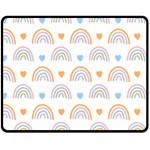 Rainbow Pattern   Fleece Blanket (Medium)