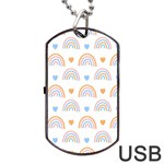 Rainbow Pattern   Dog Tag USB Flash (One Side)