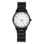 Rainbow Pattern   Stainless Steel Round Watch