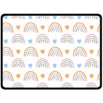 Rainbow Pattern   Double Sided Fleece Blanket (Large)