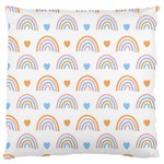 Rainbow Pattern   Large Flano Cushion Case (Two Sides)