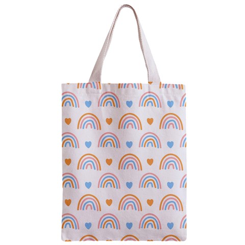 Rainbow Pattern   Zipper Classic Tote Bag from ArtsNow.com Back