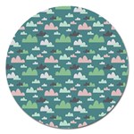 Llama Clouds   Magnet 5  (Round)