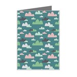 Llama Clouds   Mini Greeting Card