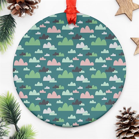 Llama Clouds   Round Ornament (Two Sides) from ArtsNow.com Front