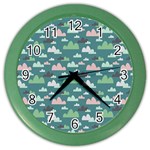 Llama Clouds   Color Wall Clock