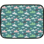 Llama Clouds   Fleece Blanket (Mini)