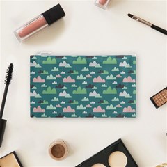 Llama Clouds   Cosmetic Bag (Small) from ArtsNow.com Front