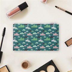 Llama Clouds   Cosmetic Bag (Small) from ArtsNow.com Back