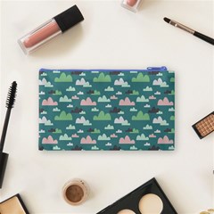 Llama Clouds   Cosmetic Bag (Small) from ArtsNow.com Back