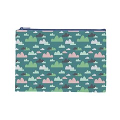 Llama Clouds   Cosmetic Bag (Large) from ArtsNow.com Front