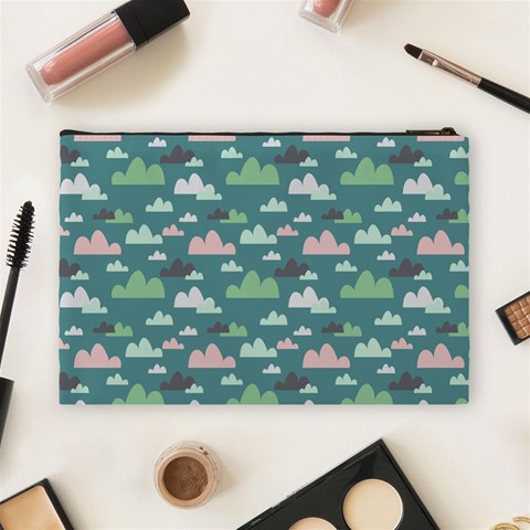 Llama Clouds   Cosmetic Bag (Large) from ArtsNow.com Back